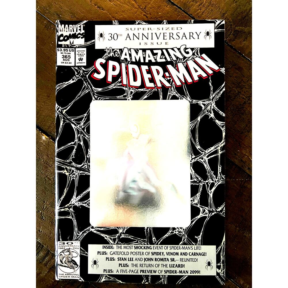 Marvel 1992 "THE AMAZING SPIDER-MAN" #365 - M - 30th Ann. - HOLOGRAM COVER!!